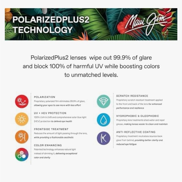 Maui Jim Pua Tortoise Sunglasses, NWOT - Picture 10 of 11